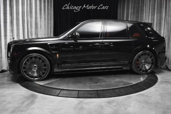 Used 2022 Rolls-Royce Black Badge Cullinan SUV Only 6600 Miles Mandarin Interior Mansory Widebody for sale $539,800 at Chicago Motor Cars in West Chicago IL