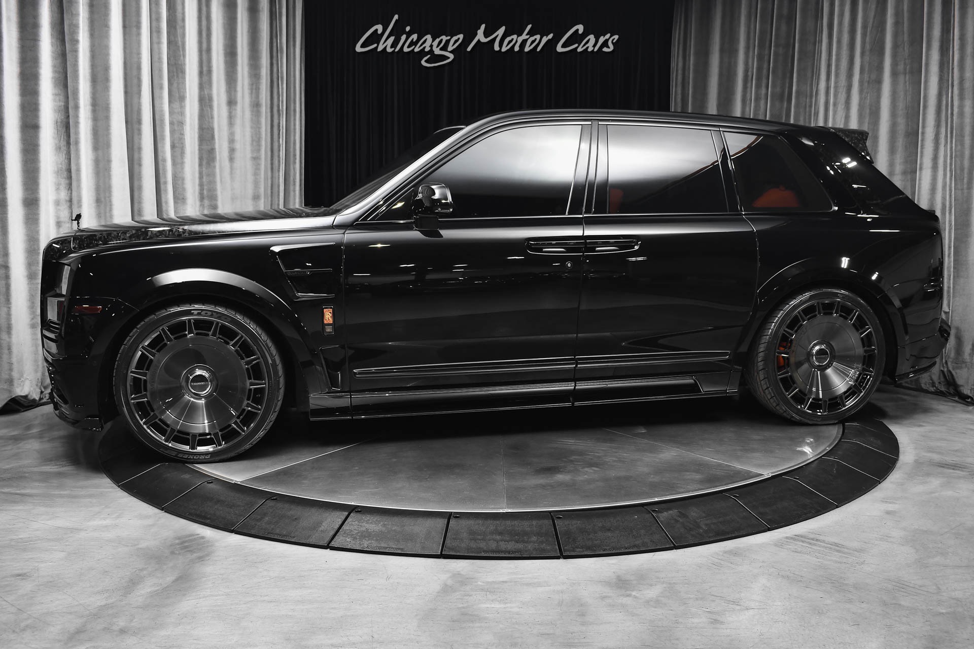 Used 2022 Rolls-Royce Black Badge Cullinan SUV Only 6600 Miles Mandarin Interior Mansory Widebody for sale $529,800 at Chicago Motor Cars in West Chicago IL 60185 1