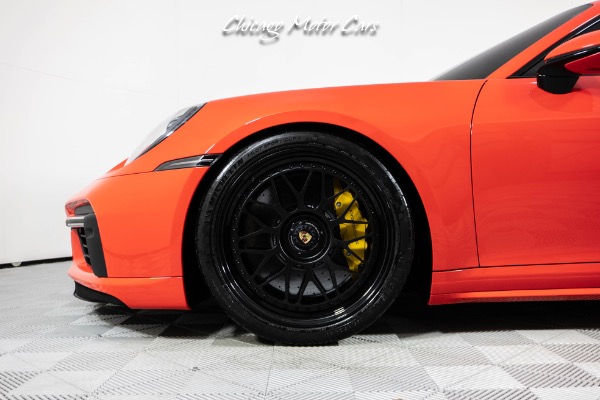 Used 2022 Porsche 911 Turbo S Rare Lava Orange HRE Wheels Carbon Ceramic Brakes Custom Exhaust Loaded for sale Sold at Chicago Motor Cars in West Chicago IL 60185 4