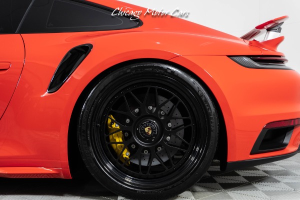 Used 2022 Porsche 911 Turbo S Rare Lava Orange HRE Wheels Carbon Ceramic Brakes Custom Exhaust Loaded for sale Sold at Chicago Motor Cars in West Chicago IL 60185 5