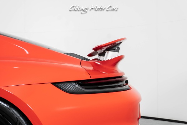 Used 2022 Porsche 911 Turbo S Rare Lava Orange HRE Wheels Carbon Ceramic Brakes Custom Exhaust Loaded for sale Sold at Chicago Motor Cars in West Chicago IL 60185 6