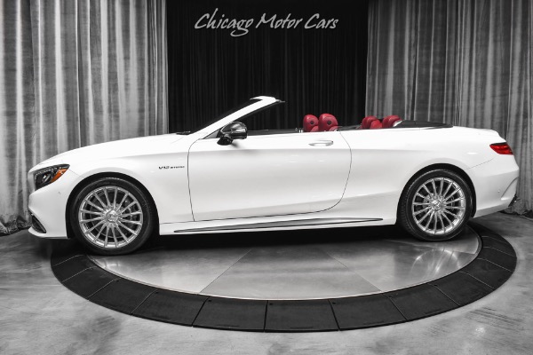 Used 2017 Mercedes-Benz S65 AMG Cabriolet MSRP $254,990+ Diamond White Carbon Fiber Package Red Leather for sale $149,800 at Chicago Motor Cars in West Chicago IL