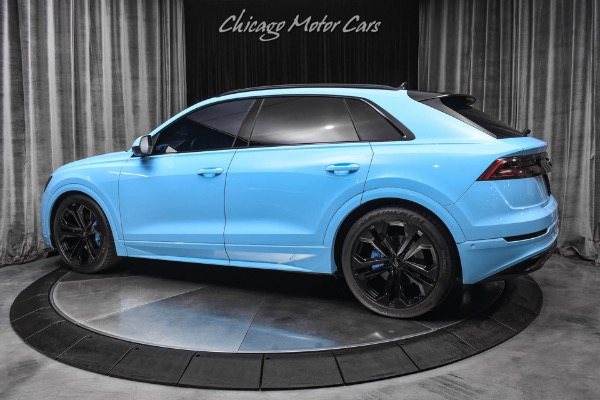 Used 2019 Audi Q8 Quattro Prestige 55 TFSI Baby Blue Wrap & Calipers Lowering Springs LOADED for sale Sold at Chicago Motor Cars in West Chicago IL 60185 3
