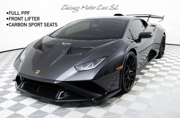 Used 2022 Lamborghini Huracan STO Only 4K Miles Full PPF Grigio Lynx Carbon Sport Seats Front Lifter Sportivo for sale Sold at Chicago Motor Cars in West Chicago IL 60185 1