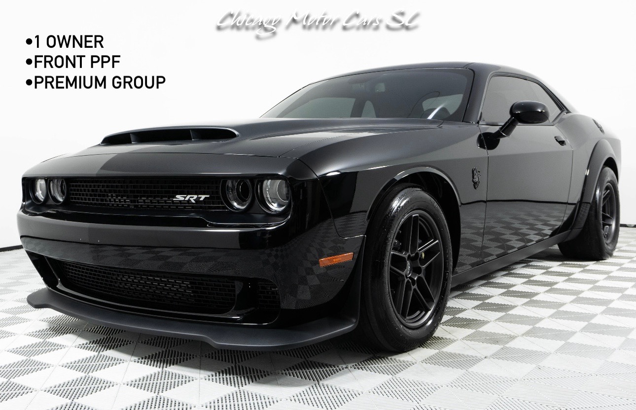Used 2023 Dodge Challenger SRT Hellcat Redeye Demon 170 1 Owner Sinister Black Front PPF Premium Group Loaded for sale Sold at Chicago Motor Cars in West Chicago IL 60185 1