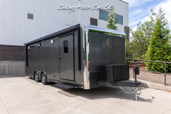 Used 2023 INTECH ICON 28 Aluminum Race Trailer SIDE FLIP DOORS  AC,Awning, TV & Fridge for sale Sold at Chicago Motor Cars in West Chicago IL 60185 2