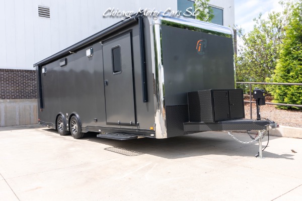 Used 2023 INTECH ICON 28 Aluminum Race Trailer SIDE FLIP DOORS  AC,Awning, TV & Fridge for sale Sold at Chicago Motor Cars in West Chicago IL 60185 4