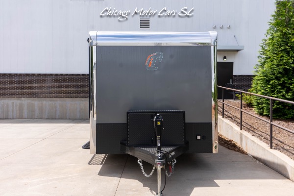 Used 2023 INTECH ICON 28 Aluminum Race Trailer SIDE FLIP DOORS  AC,Awning, TV & Fridge for sale Sold at Chicago Motor Cars in West Chicago IL 60185 5