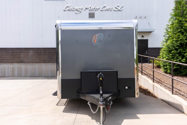 Used 2023 INTECH ICON 28 Aluminum Race Trailer SIDE FLIP DOORS  AC,Awning, TV & Fridge for sale Sold at Chicago Motor Cars in West Chicago IL 60185 6