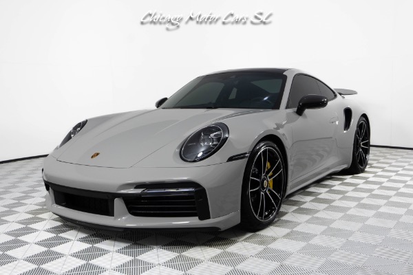 Used 2023 Porsche 911 Turbo S Coupe 1 Owner Chalk Finish Full PPF Front Lifter Sport Exhaust Loaded for sale Sold at Chicago Motor Cars in West Chicago IL 60185 2