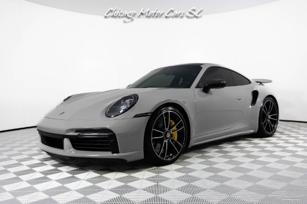 Used 2023 Porsche 911 Turbo S Coupe 1 Owner Chalk Finish Full PPF Front Lifter Sport Exhaust Loaded for sale Sold at Chicago Motor Cars in West Chicago IL 60185 3