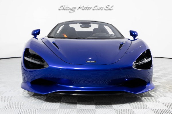Used 2026 McLaren 750S Spider Only 2K Miles Full Body PPF Tanzanite Blue Finish Front Axle Lift for sale Sold at Chicago Motor Cars in West Chicago IL 60185 5