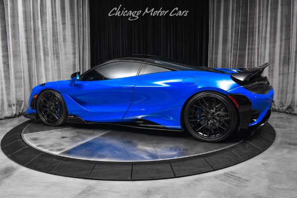 Used 2021 McLaren 765LT Coupe MSO Paris Blue! MSO Black Pack! MSO Stitching! Velos Wheels! for sale $729,800 at Chicago Motor Cars in West Chicago IL 60185 3