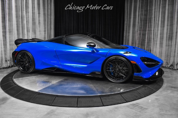 Used 2021 McLaren 765LT Coupe MSO Paris Blue! MSO Black Pack! MSO Stitching! Velos Wheels! for sale $729,800 at Chicago Motor Cars in West Chicago IL 60185 6