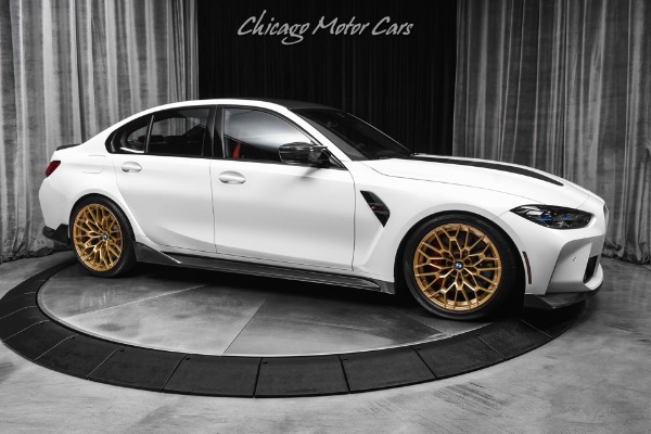 Used 2024 BMW M3 CS Sedan Frozen White! Only 3k Miles! M Carbon Bucket Seats! RARE! for sale $135,800 at Chicago Motor Cars in West Chicago IL 60185 6