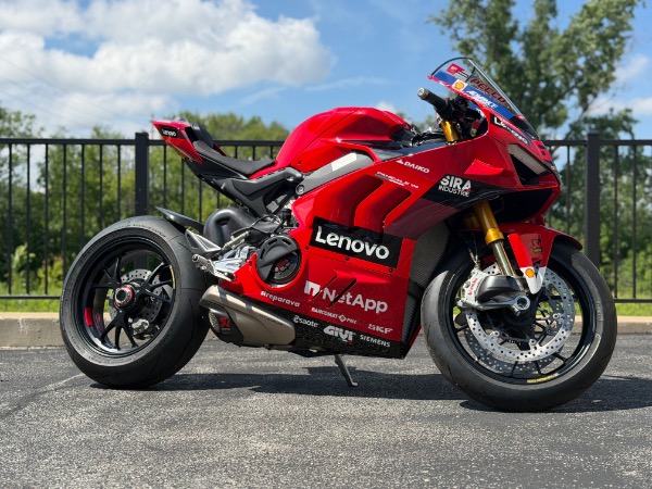 Used 2024 Ducati Panigale V4 S Bagnaia World Champion 1 of ONLY 260 TONS of Carbon Fiber GP Livery SIGNED for sale $82,800 at Chicago Motor Cars in West Chicago IL 60185 2
