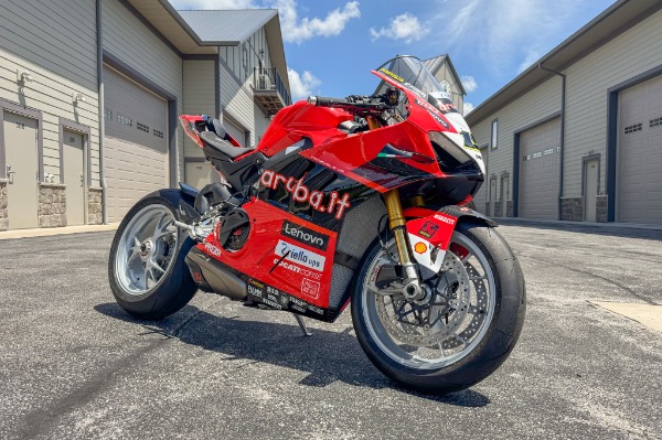 Used 2024 Ducati V4S WSBK Bautista World Champion 1 of ONLY 260 TONS of Carbon Fiber GP Livery SIGNED for sale $64,800 at Chicago Motor Cars in West Chicago IL 60185 3