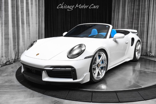 Used 2022 Porsche 911 Turbo S Cabriolet ANRKY Wheels! Upgraded Exhaust! Blue Interior! Warranty! for sale Sold at Chicago Motor Cars in West Chicago IL 60185 2