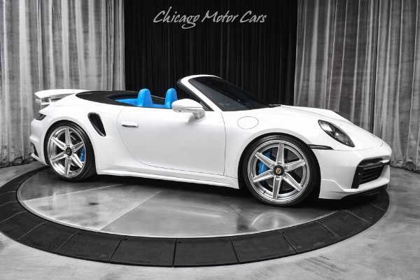 Used 2022 Porsche 911 Turbo S Cabriolet ANRKY Wheels! Upgraded Exhaust! Blue Interior! Warranty! for sale Sold at Chicago Motor Cars in West Chicago IL 60185 6