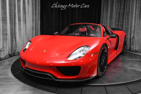 Used 2015 Porsche 918 Spyder RARE 400 Miles! Red on Red! Front Axle Lift! Carbon Interior Pack! for sale Sold at Chicago Motor Cars in West Chicago IL 60185 2