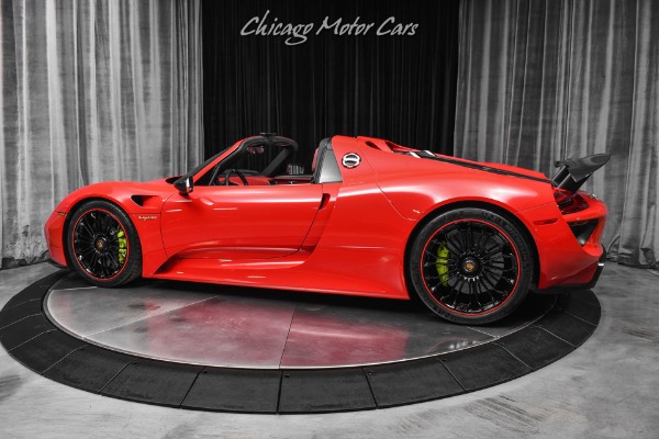 Used 2015 Porsche 918 Spyder RARE 400 Miles! Red on Red! Front Axle Lift! Carbon Interior Pack! for sale Sold at Chicago Motor Cars in West Chicago IL 60185 3