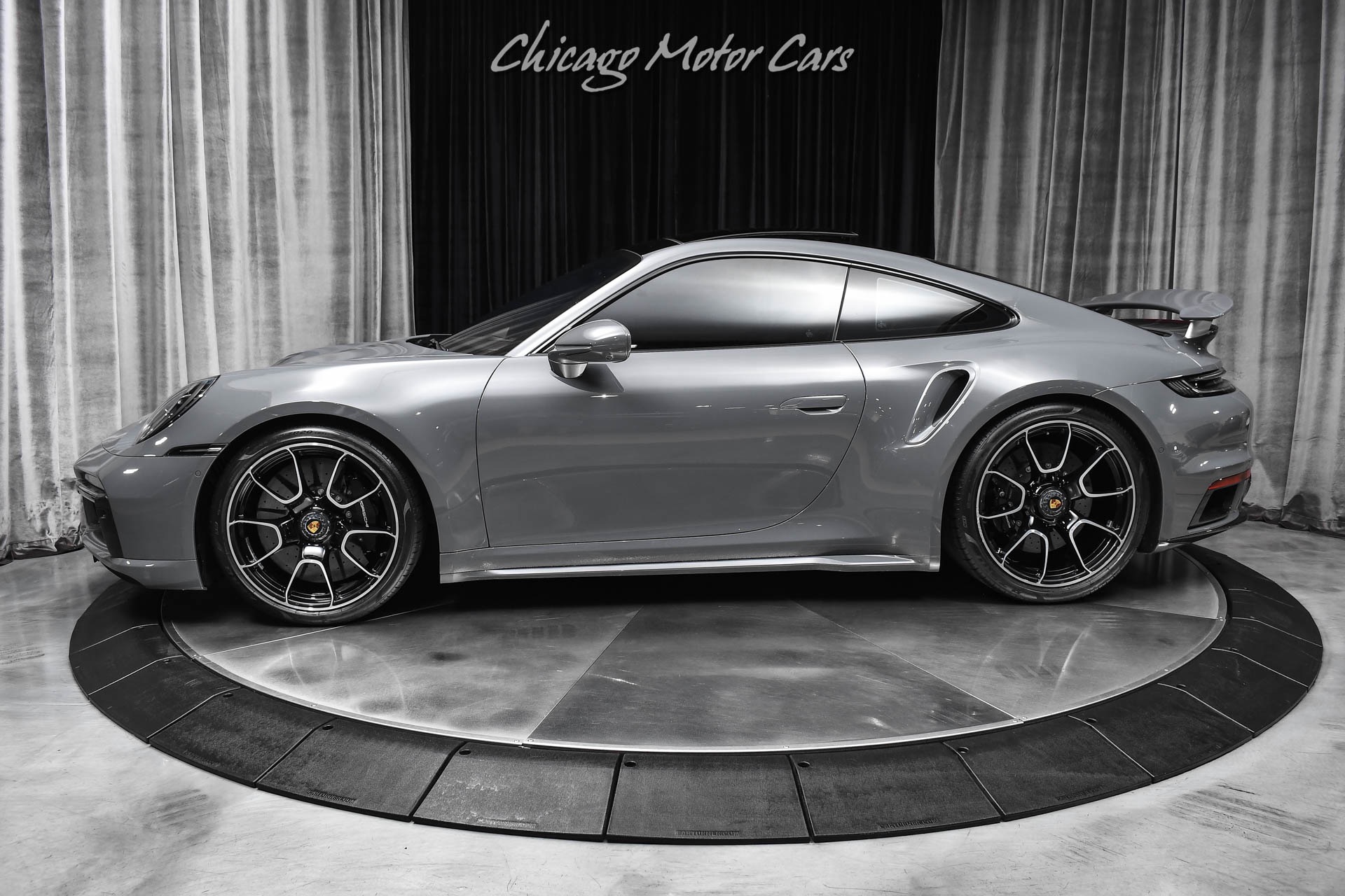 Used 2022 Porsche 911 Turbo S Coupe PTS Grigio Telesto Axle Lifter Burmester Sound Tons of Carbon Fiber for sale Sold at Chicago Motor Cars in West Chicago IL 60185 1