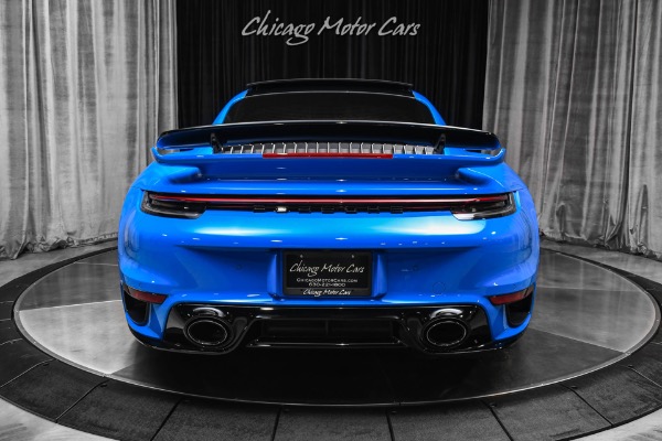 Used 2022 Porsche 911 Turbo S Coupe Only 2K Miles Shark Blue Carbon Bucket Seats Axle Lifter for sale Sold at Chicago Motor Cars in West Chicago IL 60185 4
