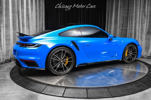 Used 2022 Porsche 911 Turbo S Coupe Only 2K Miles Shark Blue Carbon Bucket Seats Axle Lifter for sale Sold at Chicago Motor Cars in West Chicago IL 60185 5