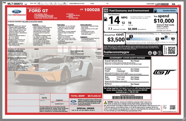 Used 2020 Ford GT 69 Heritage Edition Only 22 Miles Carbon Fiber Everything Collector Quality for sale Sold at Chicago Motor Cars in West Chicago IL 60185 2