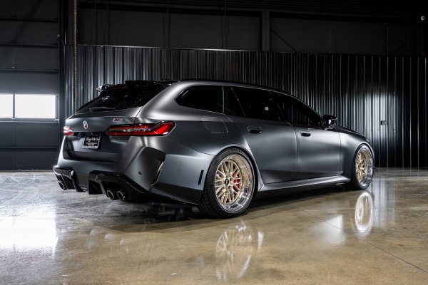 Used 2025 BMW M5 Wagon Frozen Deep Grey xDrive 5k Miles Upgrades Wheels SATIN PPF LOADED for sale Sold at Chicago Motor Cars in West Chicago IL 60185 3