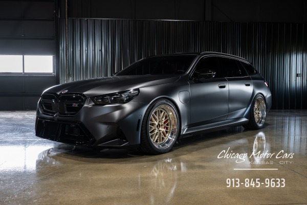 Used 2025 BMW M5 Wagon Frozen Deep Grey xDrive 5k Miles Upgrades Wheels SATIN PPF LOADED for sale Sold at Chicago Motor Cars in West Chicago IL 60185 1