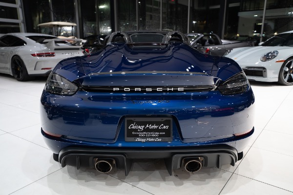 Used 2025 Porsche 718 Boxster Spyder RS Weissach LOW Miles Gentian Blue Front Lift LOADED for sale Sold at Chicago Motor Cars in West Chicago IL 60185 3