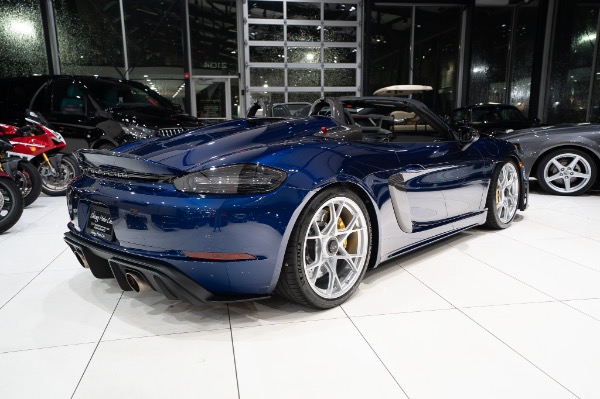 Used 2025 Porsche 718 Boxster Spyder RS Weissach LOW Miles Gentian Blue Front Lift LOADED for sale Sold at Chicago Motor Cars in West Chicago IL 60185 4