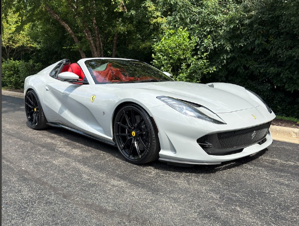 Used 2022 Ferrari 812 GTS Convertible Rare Grigio Squalo IPE Exhaust Novitec Wheels Carbon Loaded for sale Sold at Chicago Motor Cars in West Chicago IL 60185 1