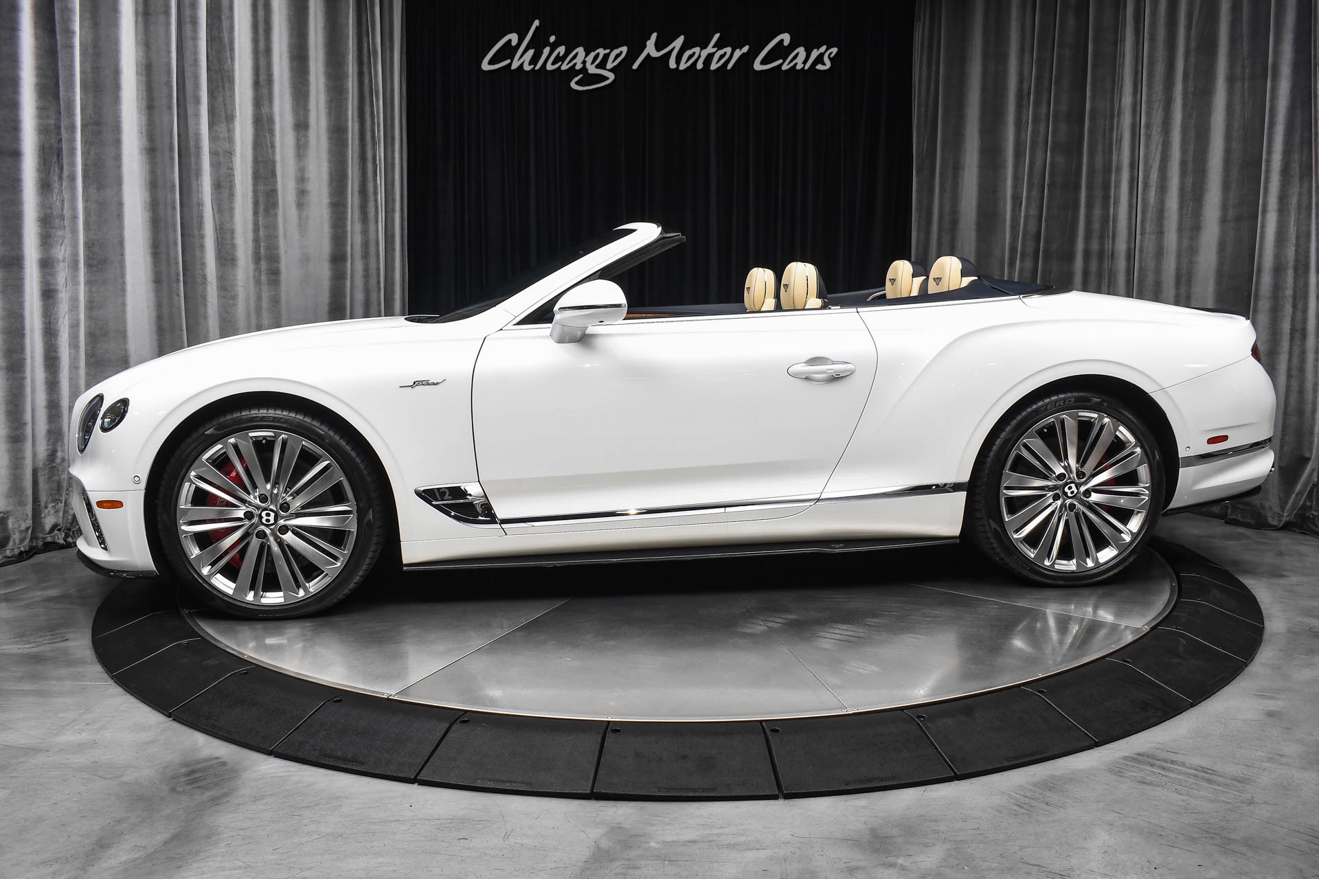 Used 2021 Bentley Continental GTC Speed Convertible Carbon Fiber Exterior Trim Rotating Display MSRP $337,375+ for sale Sold at Chicago Motor Cars in West Chicago IL 60185 1