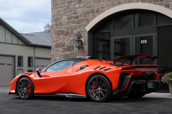 Used 2025 Ferrari SF90 XX Stradale Coupe Rosso Dino Carbon Fiber Everywhere! HARD LOADED! Racing Livery! for sale Sold at Chicago Motor Cars in West Chicago IL 60185 3