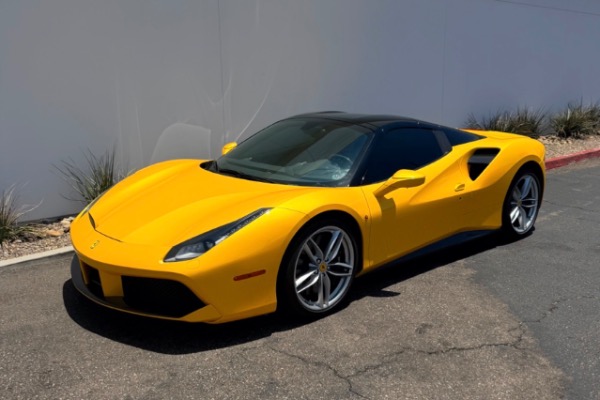 Used 2018 Ferrari 488 Spider Rare Giallo Triplo Strado Only 5K Miles Carbon Exterior Pkg Daytona Seats for sale Sold at Chicago Motor Cars in West Chicago IL 60185 1