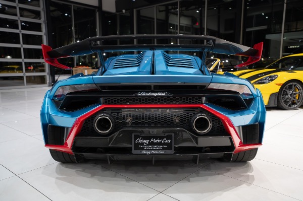 Used 2023 Lamborghini Huracan STO Rare Blu Aegir Factory Akrapovic Full Exterior and Interior Carbon for sale Sold at Chicago Motor Cars in West Chicago IL 60185 3