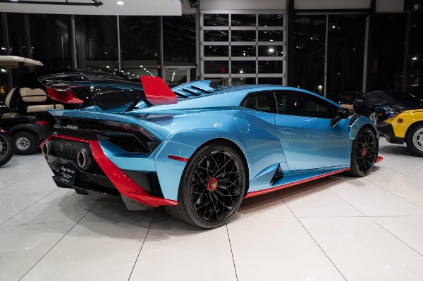 Used 2023 Lamborghini Huracan STO Rare Blu Aegir Factory Akrapovic Full Exterior and Interior Carbon for sale Sold at Chicago Motor Cars in West Chicago IL 60185 4