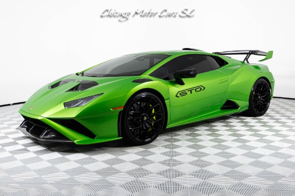 Used 2023 Lamborghini Huracan STO Verde Selvans Full PPF Full Exterior Carbon Pack Sport Seats Front Lift for sale Sold at Chicago Motor Cars in West Chicago IL 60185 2