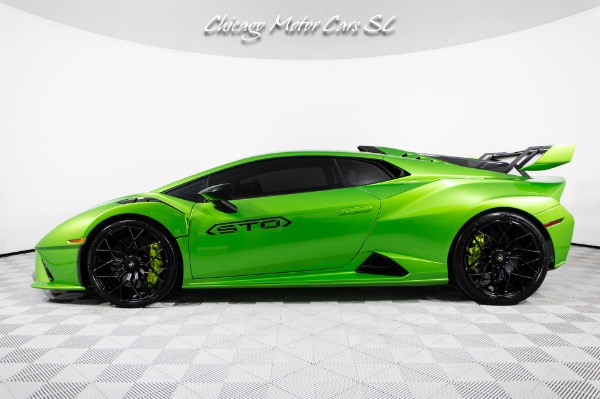 Used 2023 Lamborghini Huracan STO Verde Selvans Full PPF Full Exterior Carbon Pack Sport Seats Front Lift for sale Sold at Chicago Motor Cars in West Chicago IL 60185 3