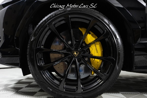 Used 2021 Lamborghini Urus Front PPF Black on Black/Yellow Advanced B&O 3D Sound Taigete 23in Wheels for sale Call for price at Chicago Motor Cars in West Chicago IL 60185 4