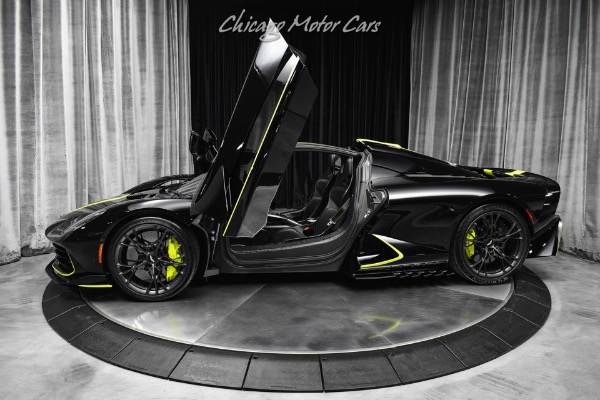 Used 2026 Aston Martin Valhalla Coupe Only 700 Miles Carbon Fiber Full PPF AMR Lime Livery Jet Black LOADED for sale Call for price at Chicago Motor Cars in West Chicago IL