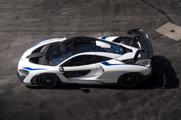 Used 2019 McLaren Senna Pure White MSO Options Carbon Fiber Livery Stripe LOADED RARE Collectible for sale Call for price at Chicago Motor Cars in West Chicago IL 60185 4