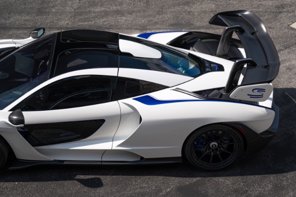 Used 2019 McLaren Senna Pure White MSO Options Carbon Fiber Livery Stripe LOADED RARE Collectible for sale Call for price at Chicago Motor Cars in West Chicago IL 60185 6