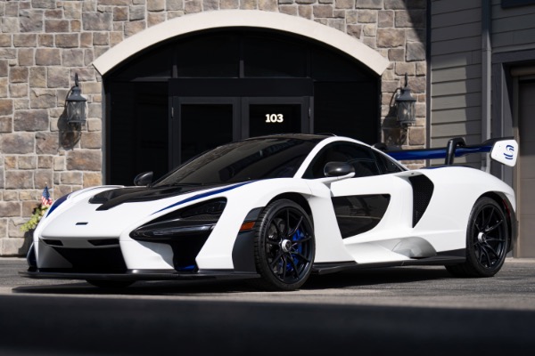 Used 2019 McLaren Senna Pure White MSO Options Carbon Fiber Livery Stripe LOADED RARE Collectible for sale Call for price at Chicago Motor Cars in West Chicago IL