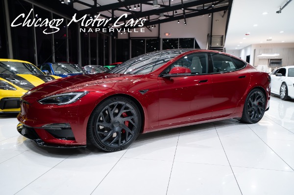 Used 2026 Tesla Model S Plaid Only 948 Miles FINAL Production Year Ultra Red LOADED for sale Sold at Chicago Motor Cars in West Chicago IL 60185 1