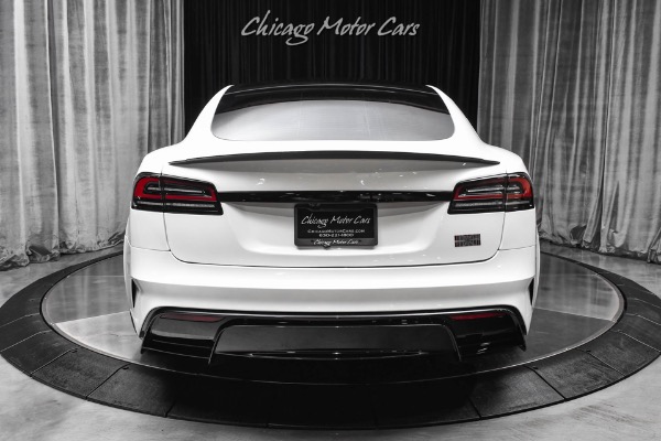 Used 2026 Tesla Model S Plaid Only 1K Miles Pristine Condition Carbon Fiber Trim Yoke Steering Wheel for sale Sold at Chicago Motor Cars in West Chicago IL 60185 4