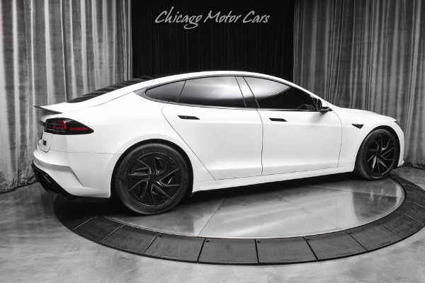 Used 2026 Tesla Model S Plaid Only 1K Miles Pristine Condition Carbon Fiber Trim Yoke Steering Wheel for sale Sold at Chicago Motor Cars in West Chicago IL 60185 5
