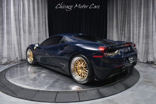 Used 2018 Ferrari 488 GTB Blue Pozzi Axle Lifter Pure900 Turbos Ryft Exhaust BBS LM Wheels FULL PPF for sale Sold at Chicago Motor Cars in West Chicago IL 60185 3
